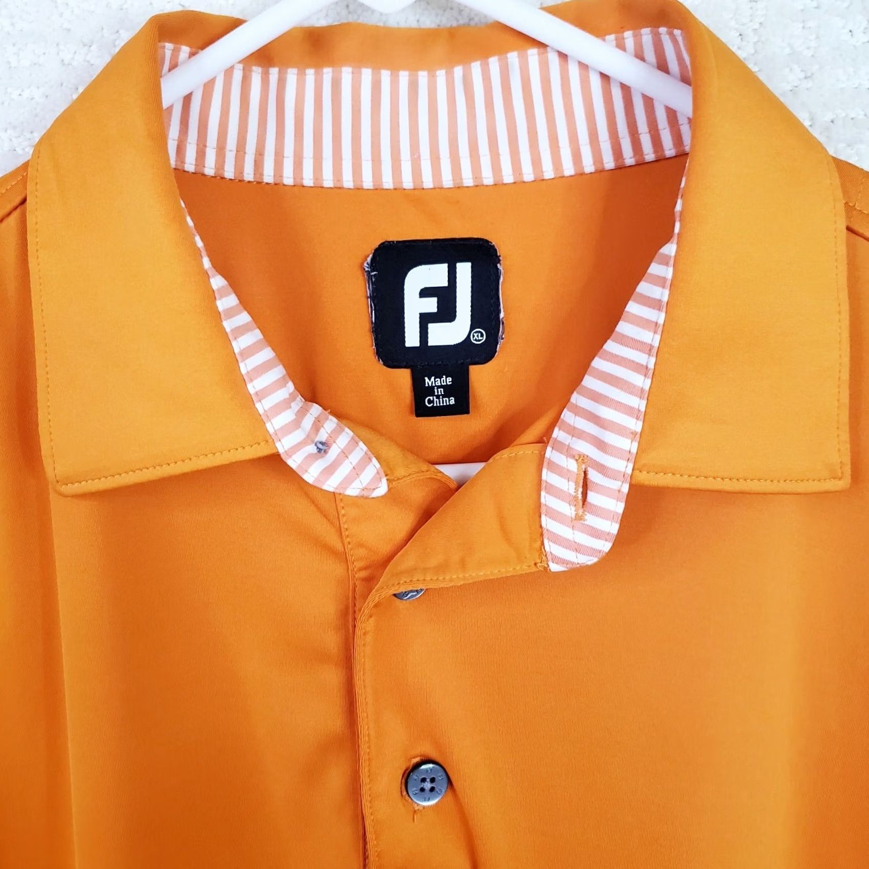 Footjoy FootJoy Polo Shirt Short Sleeve Moisure Wicking Orange XL Men Footjoy Golf Pos Old Tabby Links Polo Size US XL / EU 56 / 4 - 4 Thumbnail