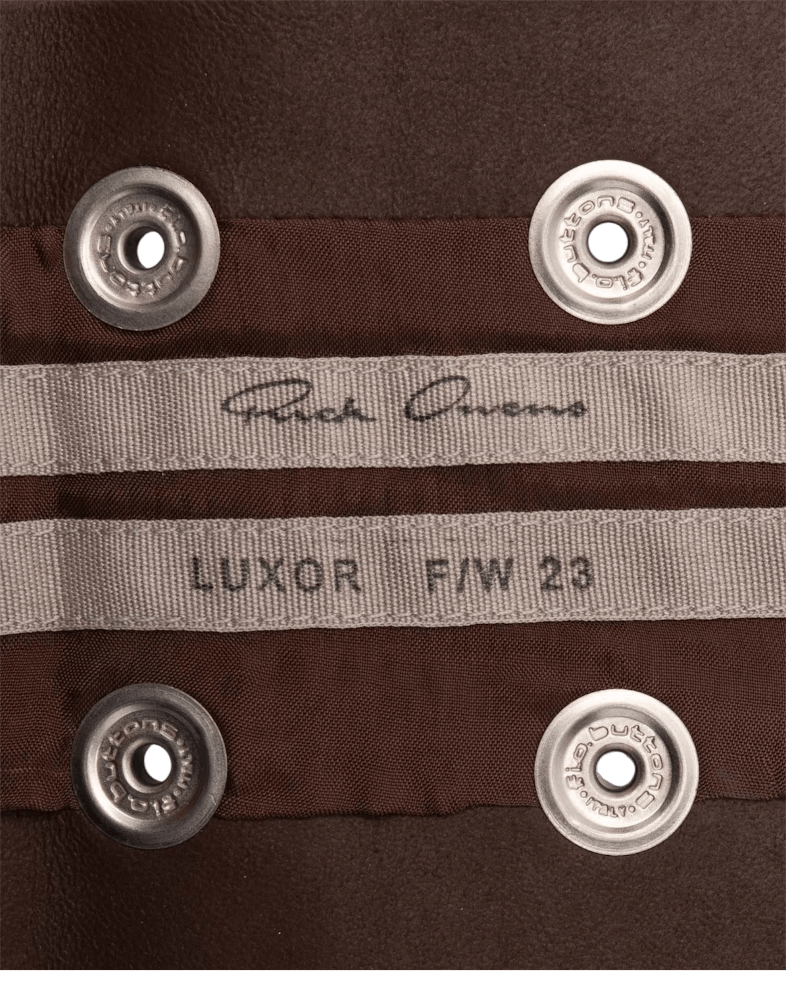 Rick Owens Rick Owens FW23 Luxor Leather Snap Collar in Brown Size ONE SIZE - 3 Thumbnail