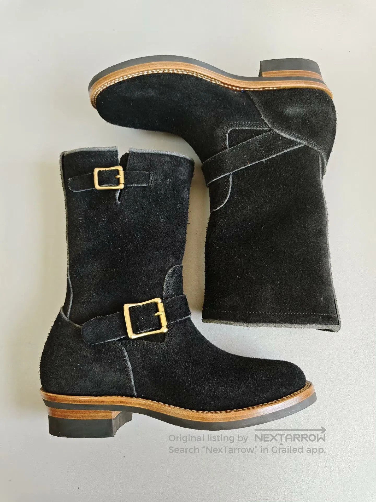 Left Hand Master Zuo Handmade Black Engineer Boots. Size US 7 / EU 40 - 4 Thumbnail