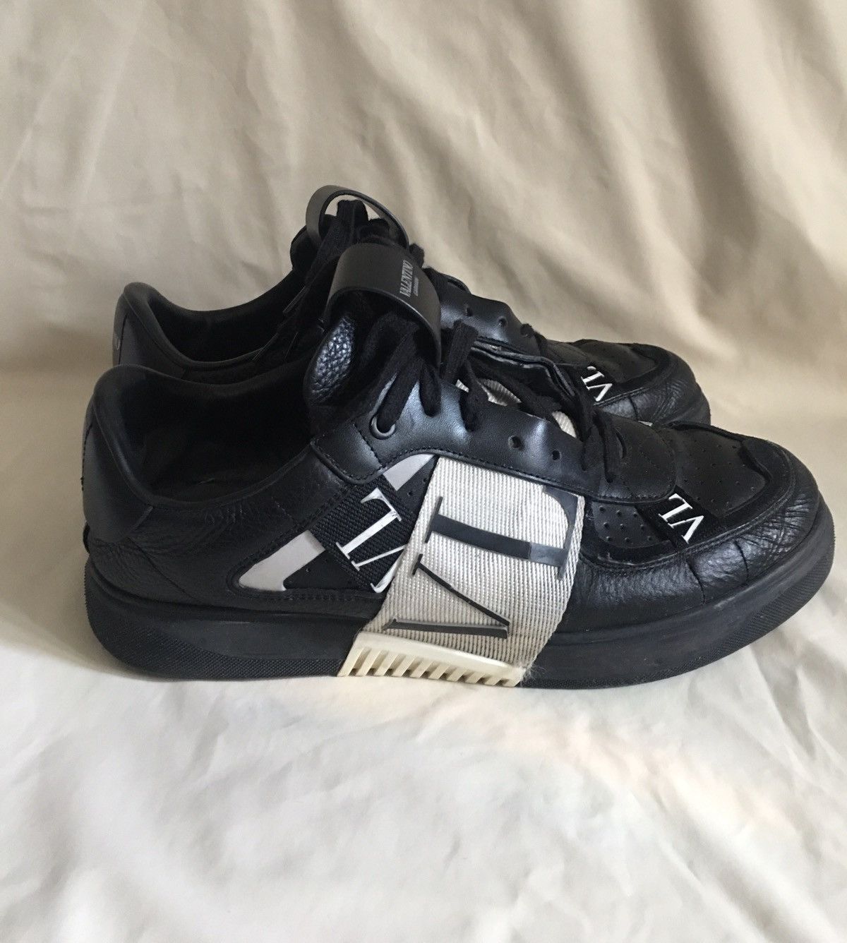 Designer × Valentino Valentino Garavani VL7N Black Leather Sneakers Size EU 41 Size US 8 / EU 41 - 3 Thumbnail