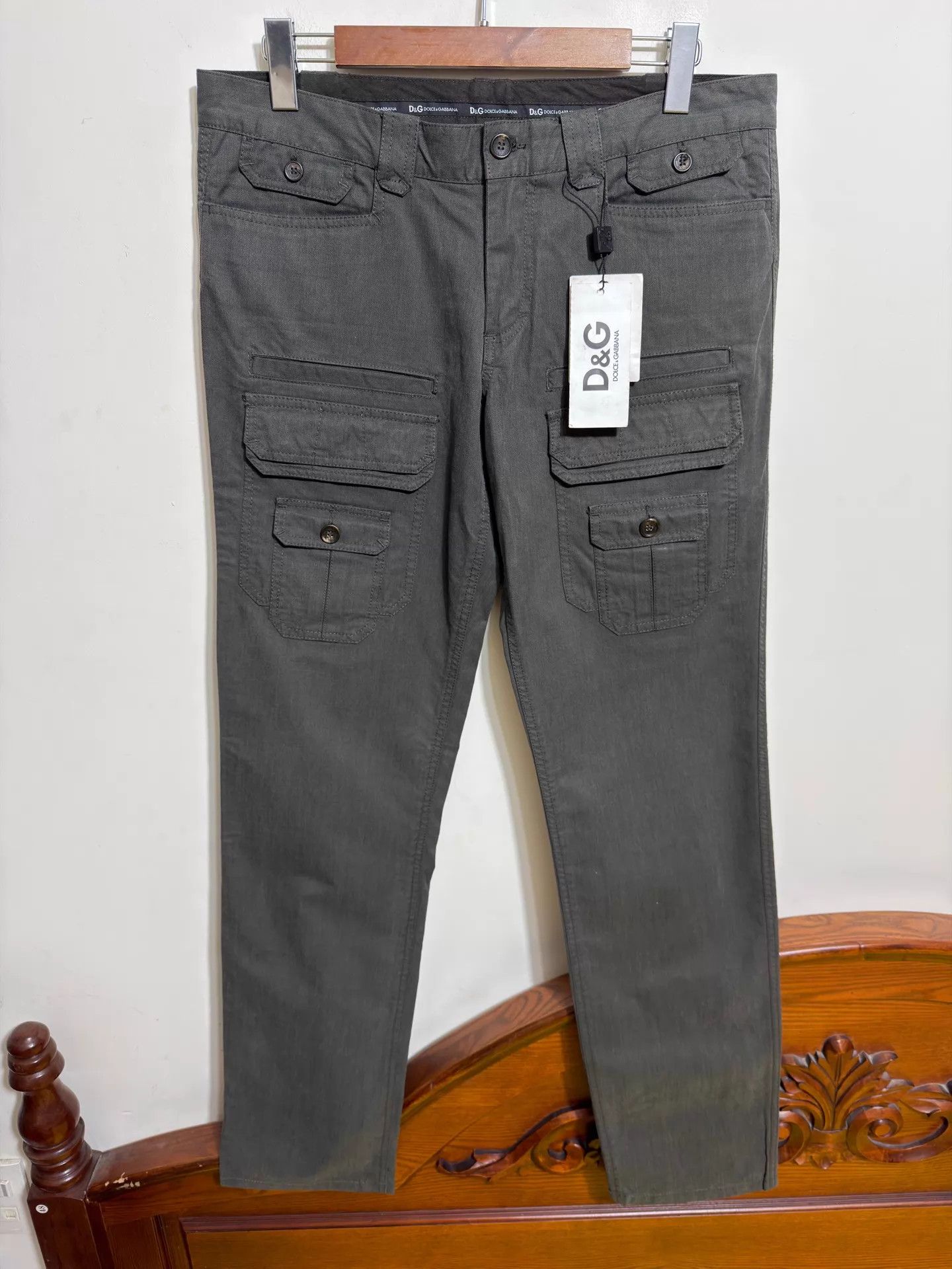Dolce & Gabbana Dolce&Gabbana Slim Fit Cargo Pants Olive Green 50 Size US 34 / EU 50 - 1 Thumbnail