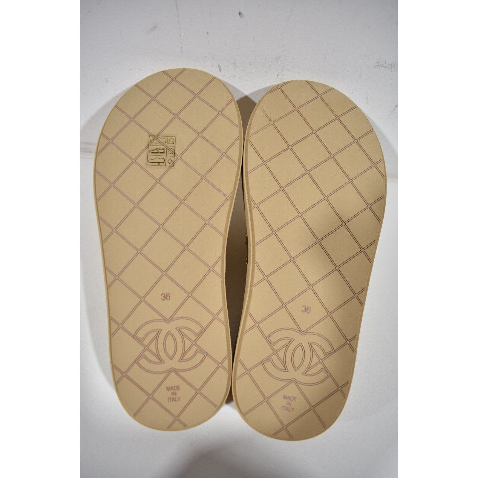 Chanel Chanel 23P Beige Quilted Charms Padded Pool Thong Logo Size US 6 / IT 36 - 12 Thumbnail