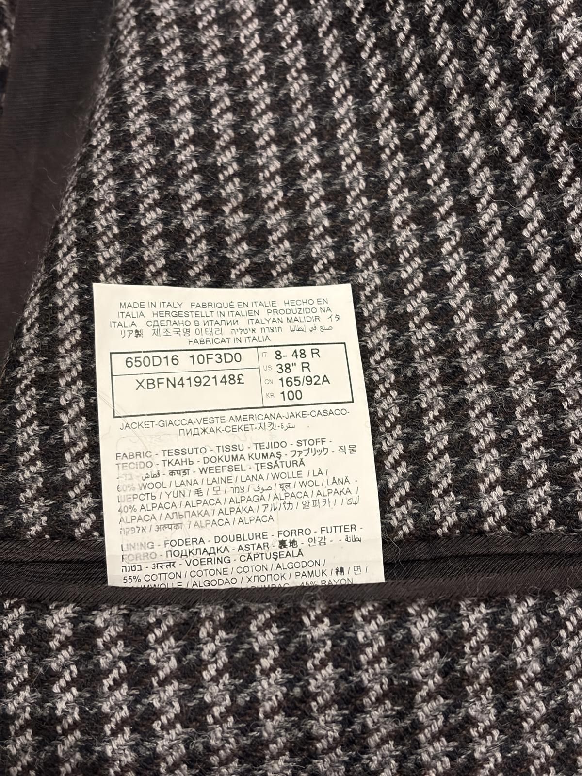Alfred Dunhill Dunhill London Houndstooth Wool-Alpaca Jacket Size 38R - 9 Thumbnail
