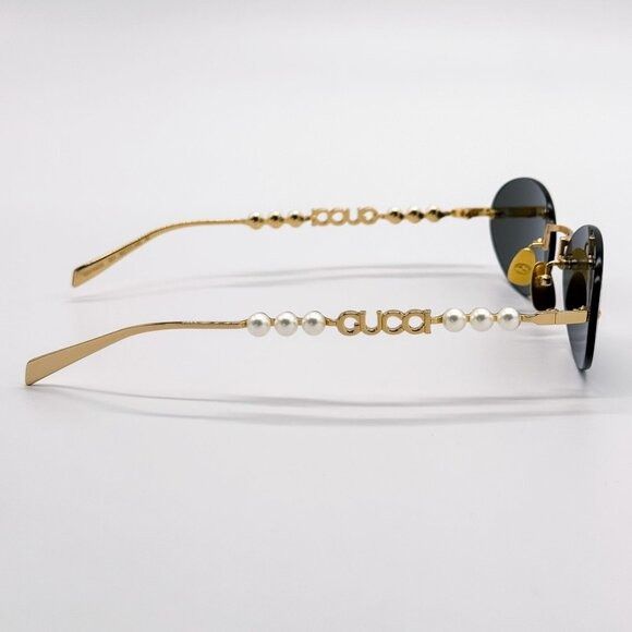 Gucci NEW GUCCI SUNGLASSES GOLD WOMEN OVAL EYEWEAR GUCCI GG1922S 0 Size ONE SIZE - 10 Thumbnail