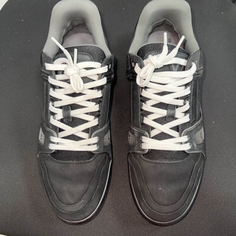 Louis Vuitton Louis Vuitton Trainer Black Fashion Sneakers for Men -2508 Size US 8.5 / EU 41-42 - 2 Thumbnail