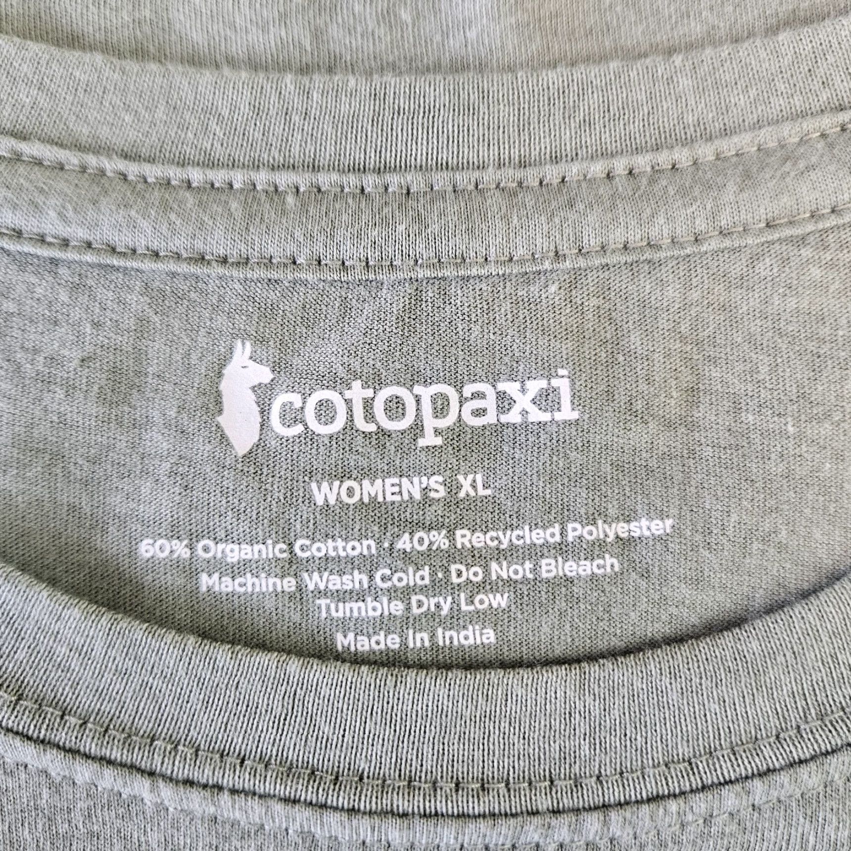 Cotopaxi Cotopaxi Womens Graphic Tee XL Green Blue Do Good Cotton Blend Short Sleeve Shirt Womens XL Green Blue Do Good Cotton Blend Size 40" / US 18 - 4 Thumbnail