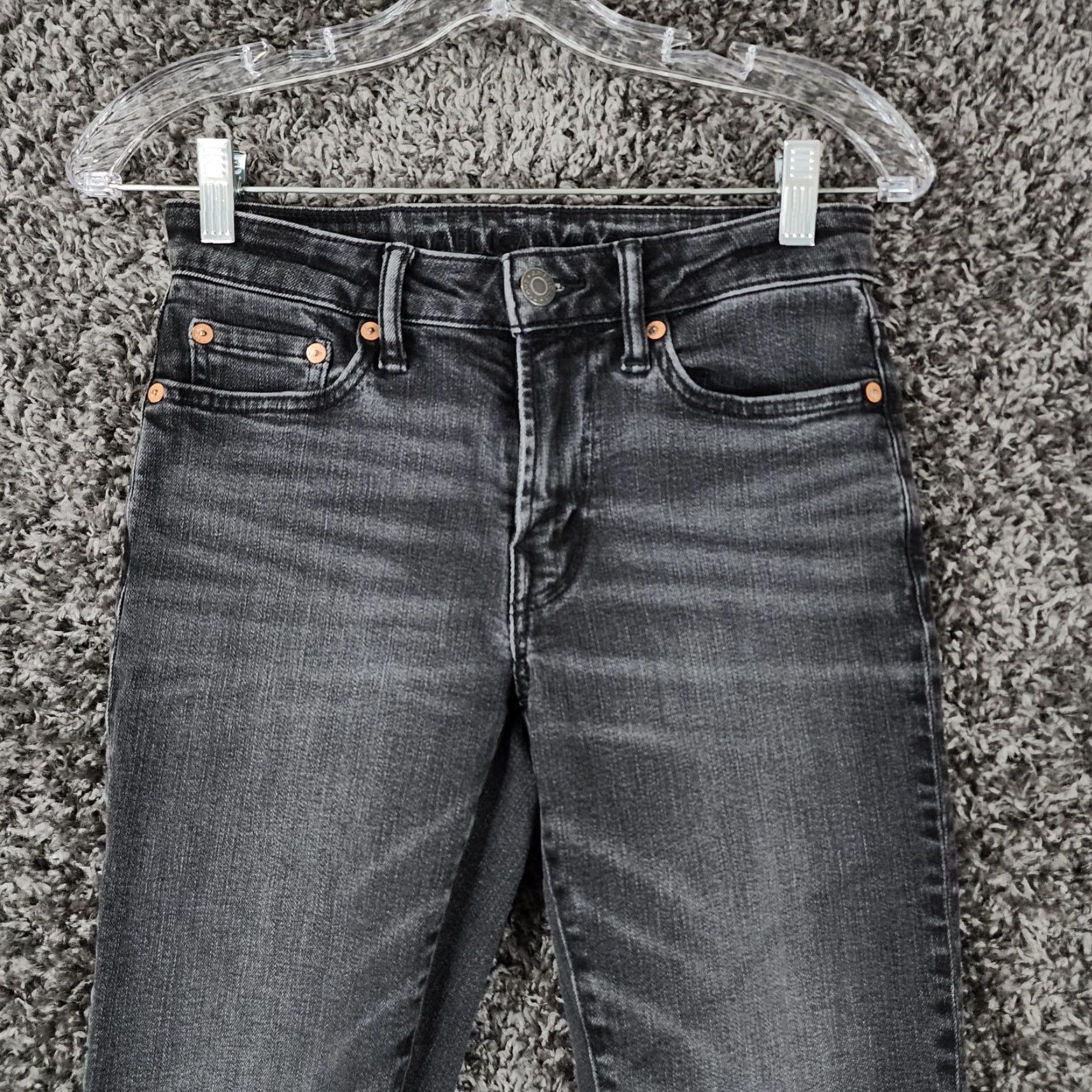 American Eagle Outfitters American Eagle Airflex Jeans Men 26x26 Slim Straight Black Size US 26 / EU 42 - 2 Thumbnail