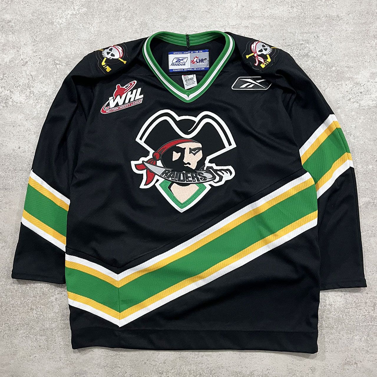 image of Whl Prince Albert Raiders Ccm Hockey Jersey in Black, Men's (Size Medium)