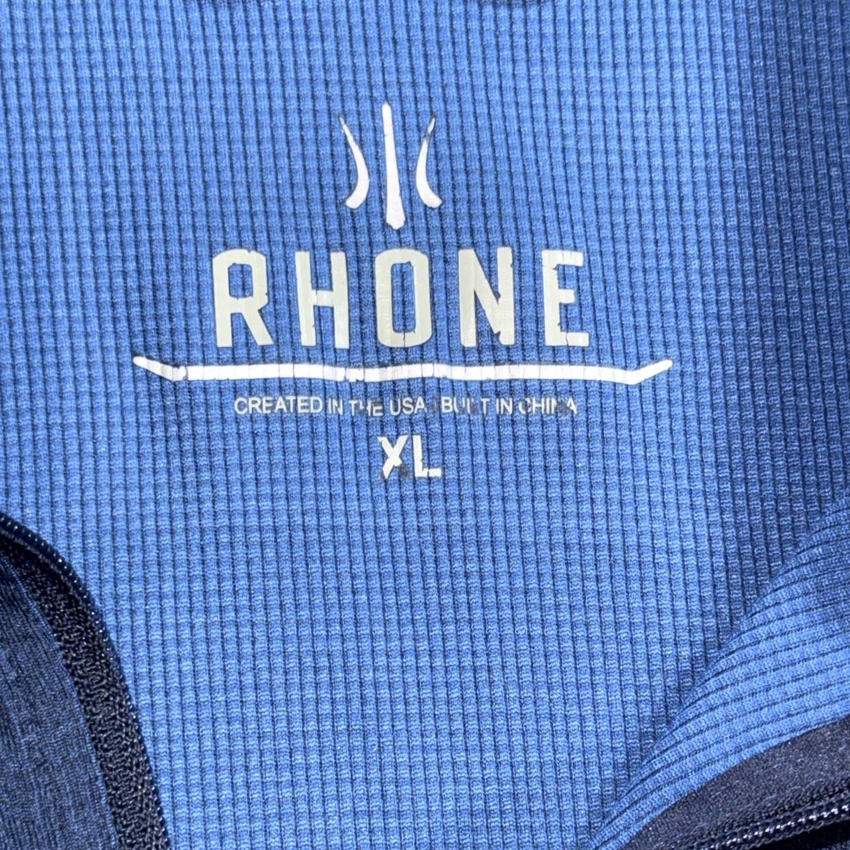 Rhone Rhone Pullover Mens XL Blue Polartec Quarter Zip Long Sleeve Athletic Shirt Size US XL / EU 56 / 4 - 7 Thumbnail