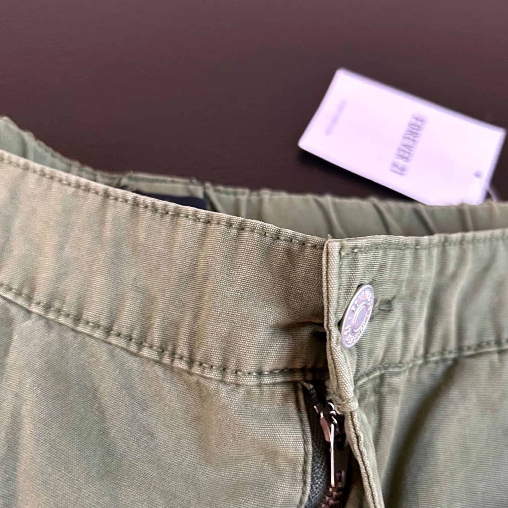 Forever 21 Forever 21 Carpenter Pants Green Wide Leg Womens 34x30" NWT Casual Workwear Twill Pockets Size 36" / US 14 / IT 50 - 5 Thumbnail