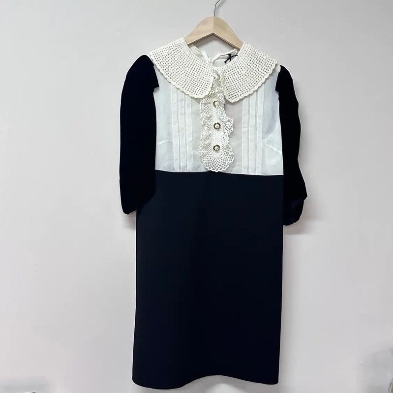 Miu Miu Miu Miu Black Silk Women's Dress Size S 0089 Size S / US 4 / IT 40 - 1 Thumbnail