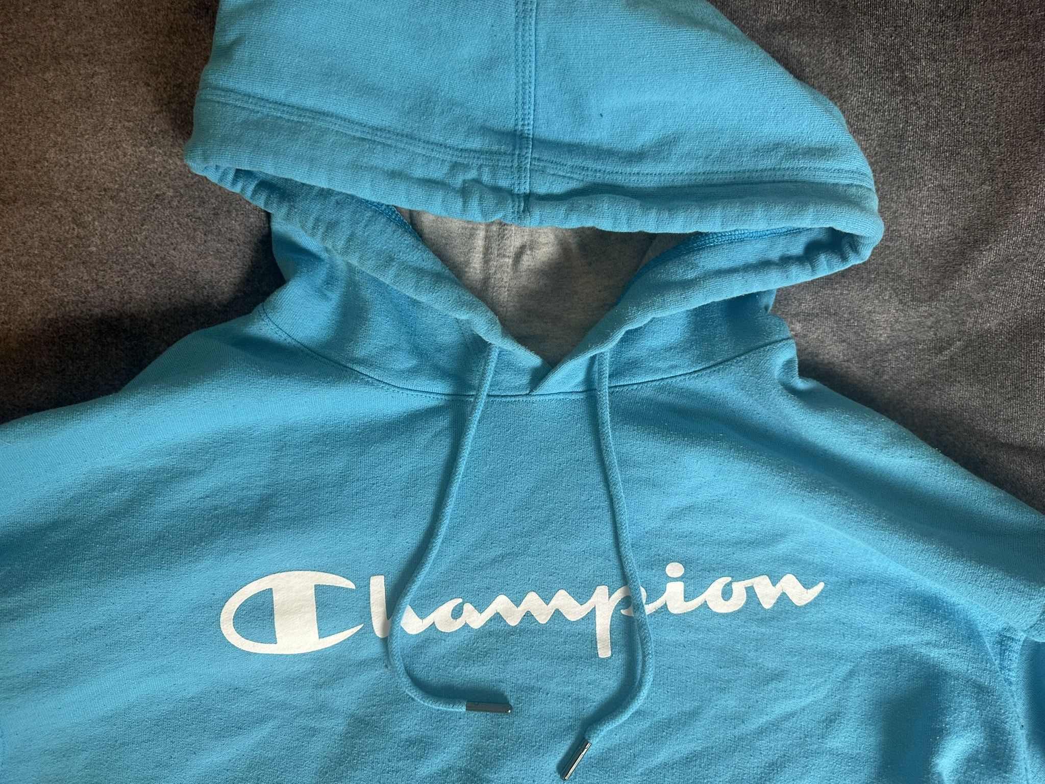 Champion Champion Script Logo Hoodie — Blue Size US L / EU 52-54 / 3 - 2 Thumbnail