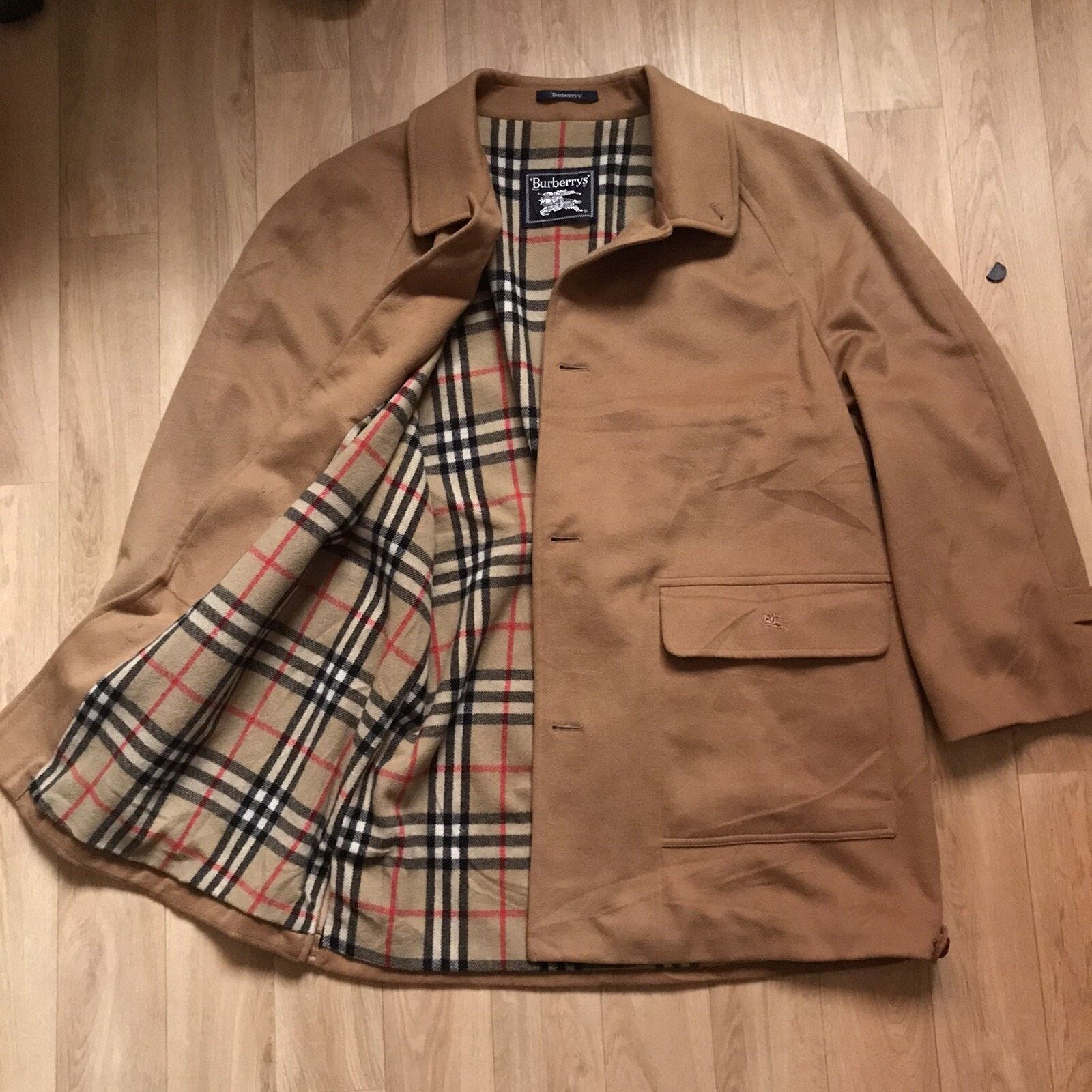 Burberry VINTAGE Burberry coat jacket nova check overcoat wool mens Size US L / EU 52-54 / 3 - 1 Thumbnail