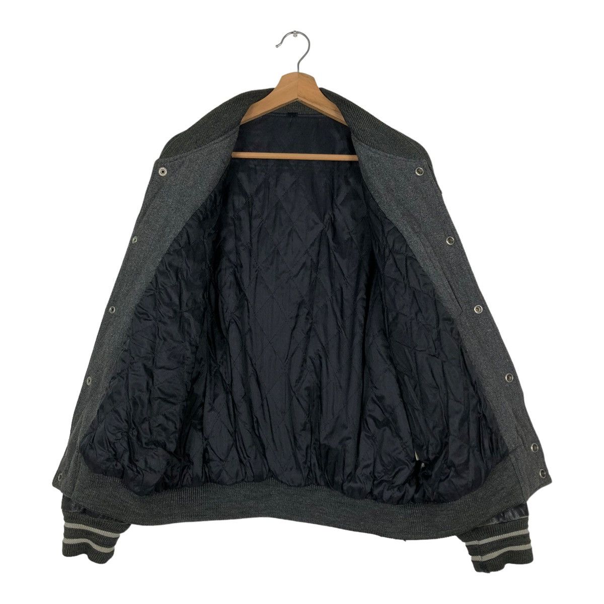Japanese Brand 🔥VINTAGE LEATHER VARSITY BOMBER JACKET ISSEY MIYAKE Size US M / EU 48-50 / 2 - 13 Thumbnail