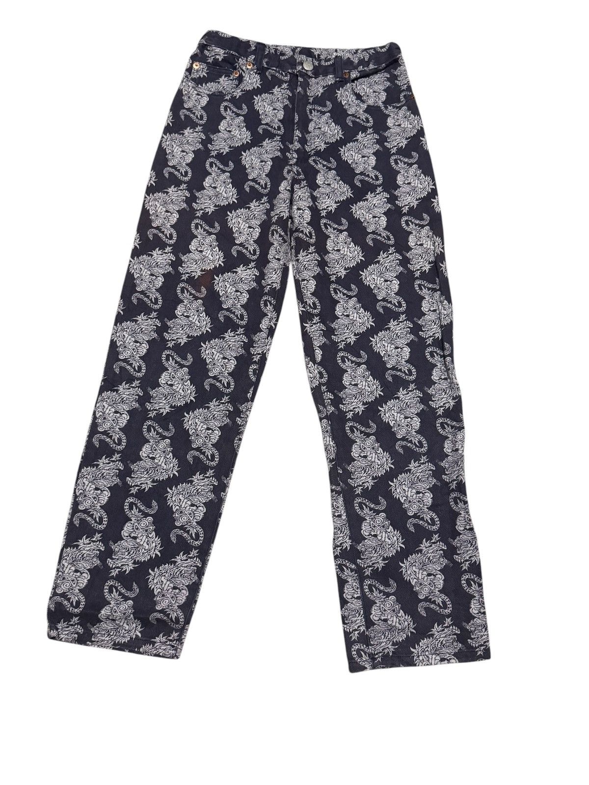 Hysteric Glamour RARE! Hysteric Sport Dragon AOP Jacquard Denim Jeans Size US 26 / EU 42 - 3 Thumbnail