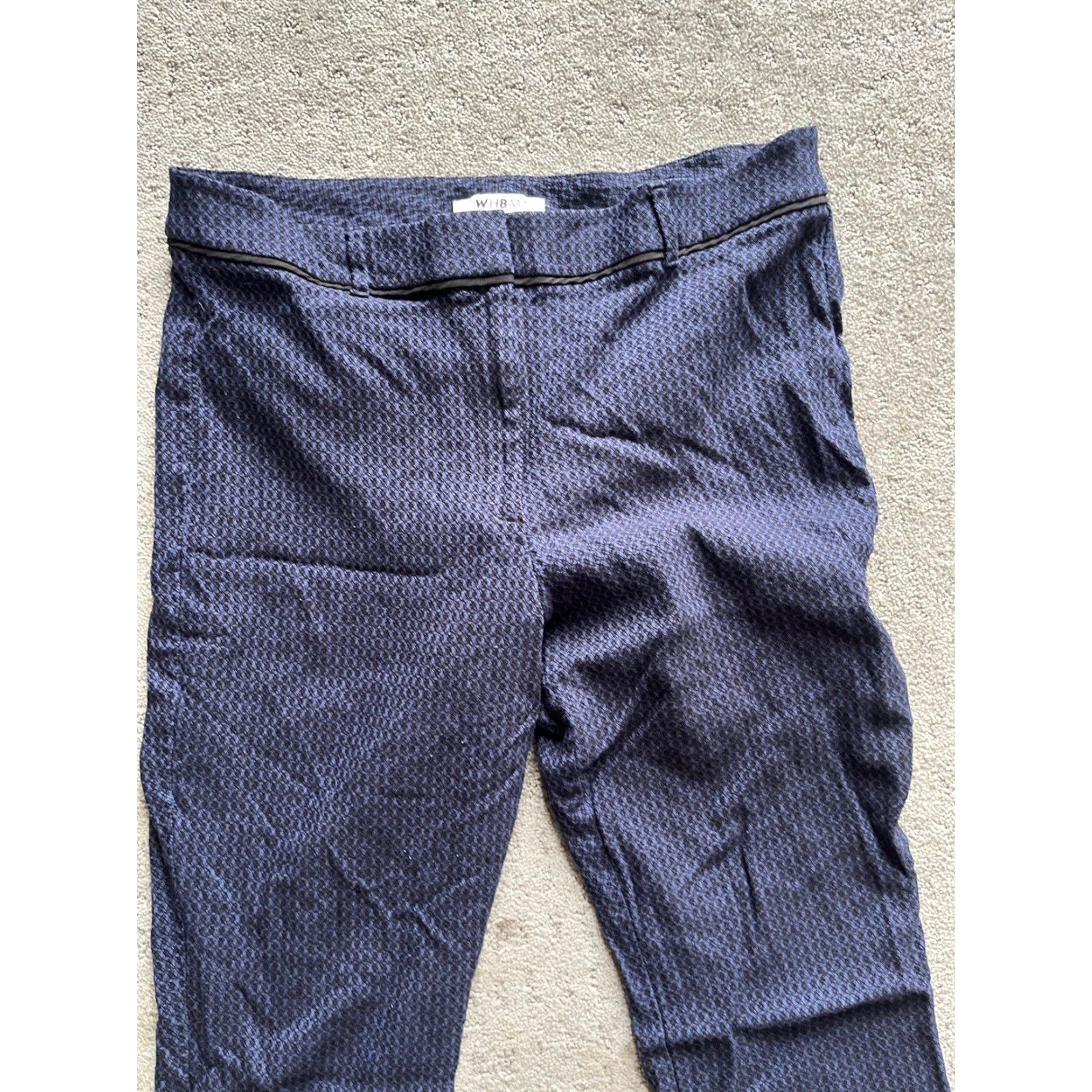 White House Black Market WOMEN'S White House Black Market Slim Ankle Pants 12 Blue Stretch Comfort Denim Size ONE SIZE - 2 Thumbnail