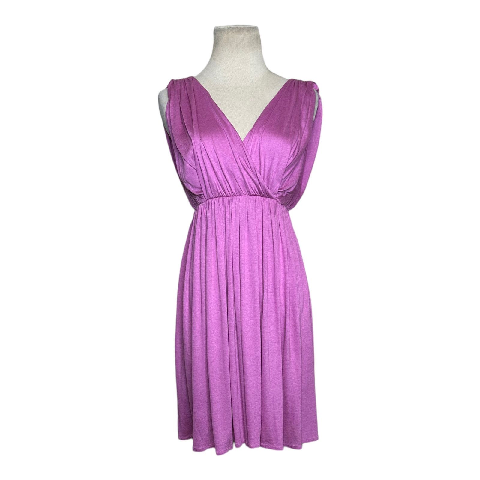 Loft Loft lilac sleeveless V neck mini summer dress size XSP Size XS / US 0-2 / IT 36-38 - 11 Thumbnail