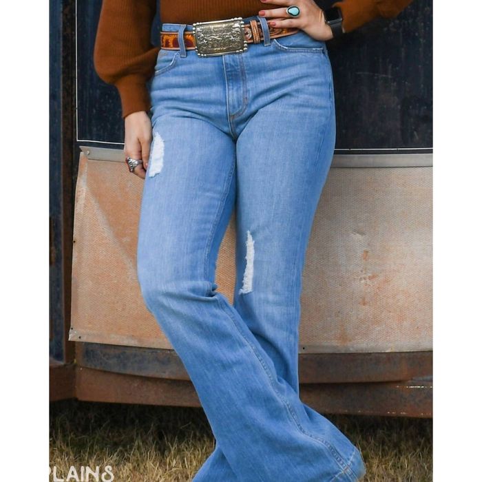 Designer KIMES Jennifer Sugar Fade Flare Jeans In Denim Grailed