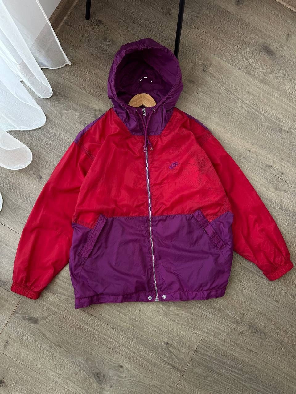 Nike × Vintage Vintage Nike Purple Sportswear Zip Jacket Size US XL / EU 56 / 4 - 2 Thumbnail