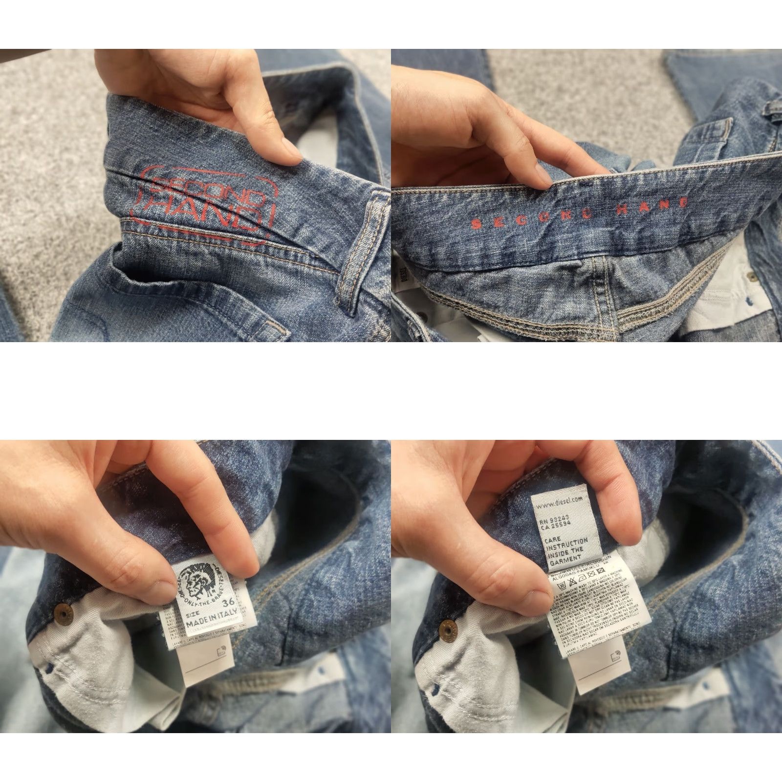 Diesel VINTAGE Diesel X-Rotuck Jeans Men’s 36 Regular Blue Denim 5-Pocket Distressed 90s Y2K Style Size US 36 / EU 52 - 10 Thumbnail