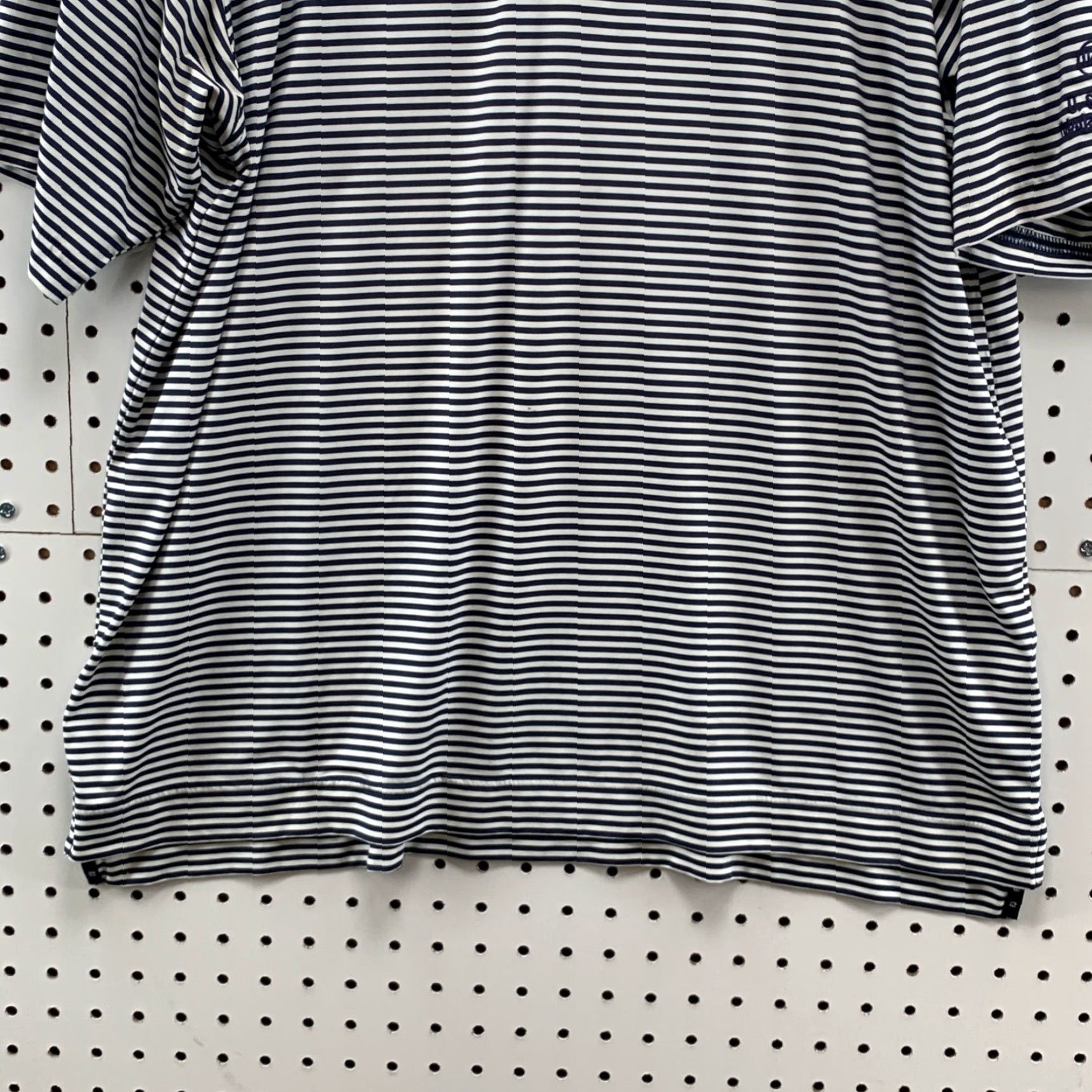 Footjoy FootJoy Mens PRODRY Lisle Short Sleeve Polo Blue White Striped Size Large FJ Size US L / EU 52-54 / 3 - 4 Thumbnail