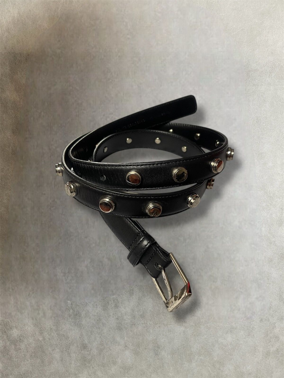 Fw2013 Saint laurent studded leather belt