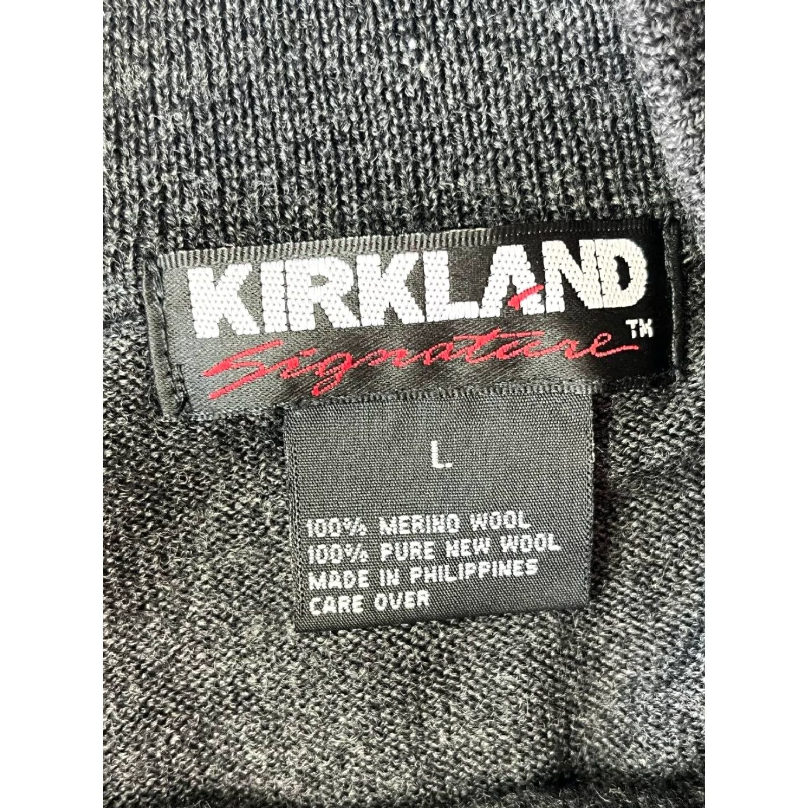 Vintage Kirkland Signature Sweater Shirt Men L Gray Mock Neck 100% Merino Wool Pullover Long Sleeve Regular Size Large Size US L / EU 52-54 / 3 - 6 Thumbnail
