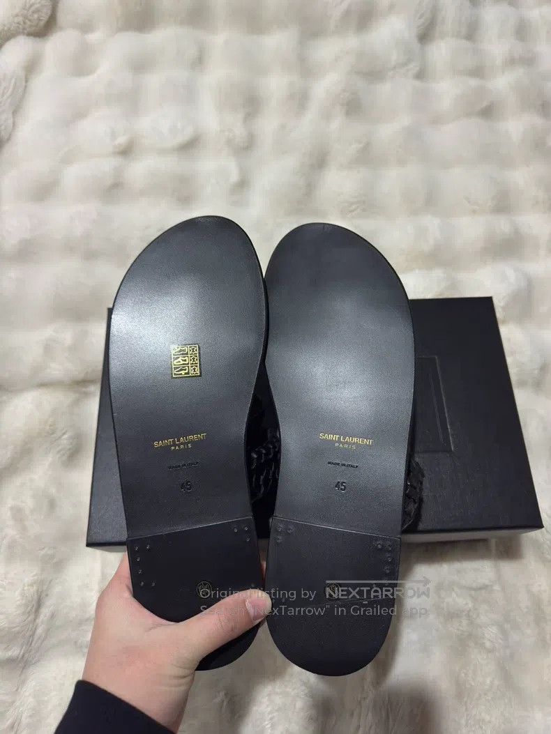 Saint Laurent Paris Saint Laurent Paris Woven Men's Slippers Sandals Size US 12 / EU 45 - 5 Thumbnail