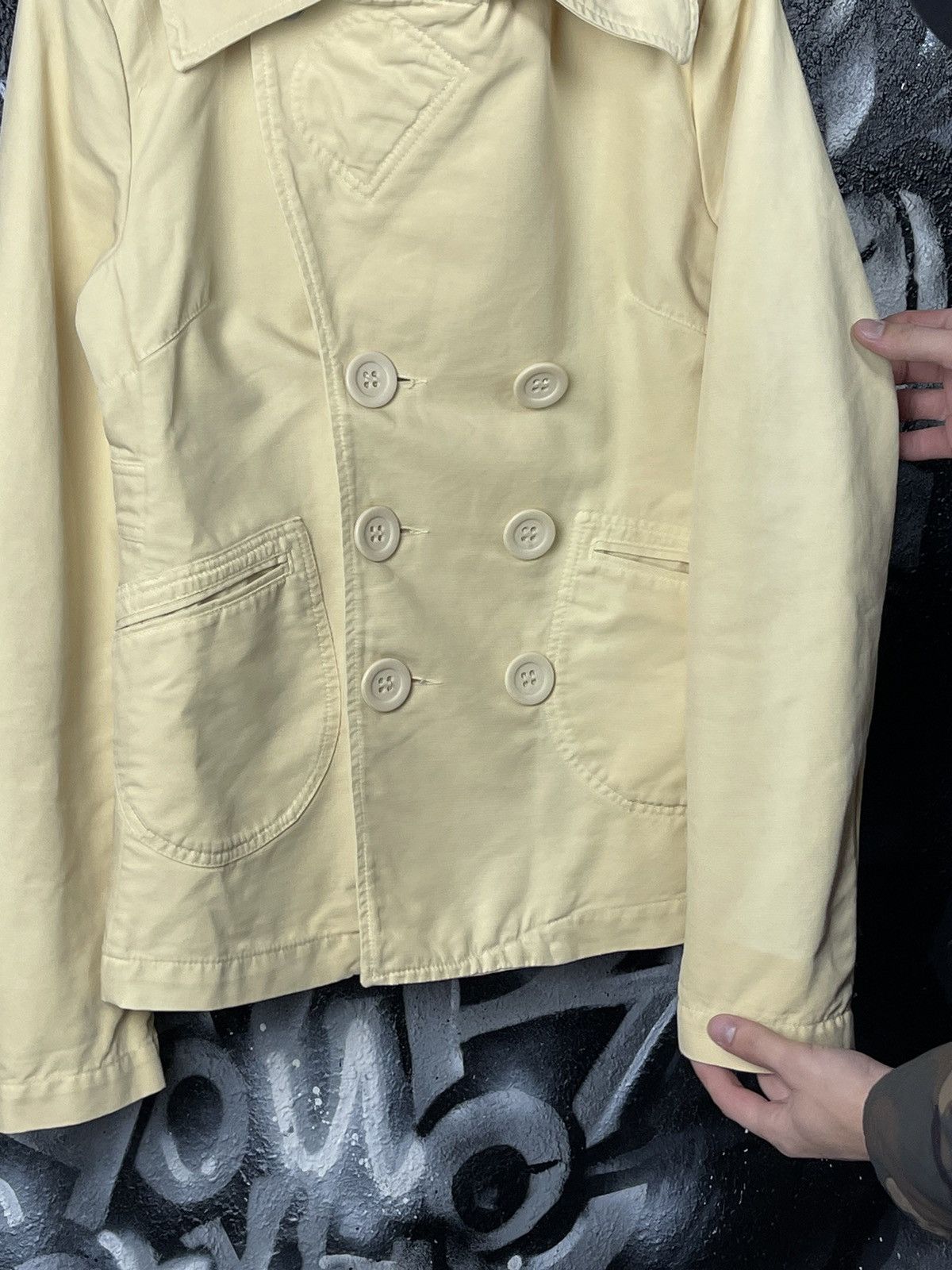 Diesel Diesel Y2K Vintage Beige Cotton Trench Coat Jacket Size L Size L / US 10 / IT 46 - 11 Thumbnail