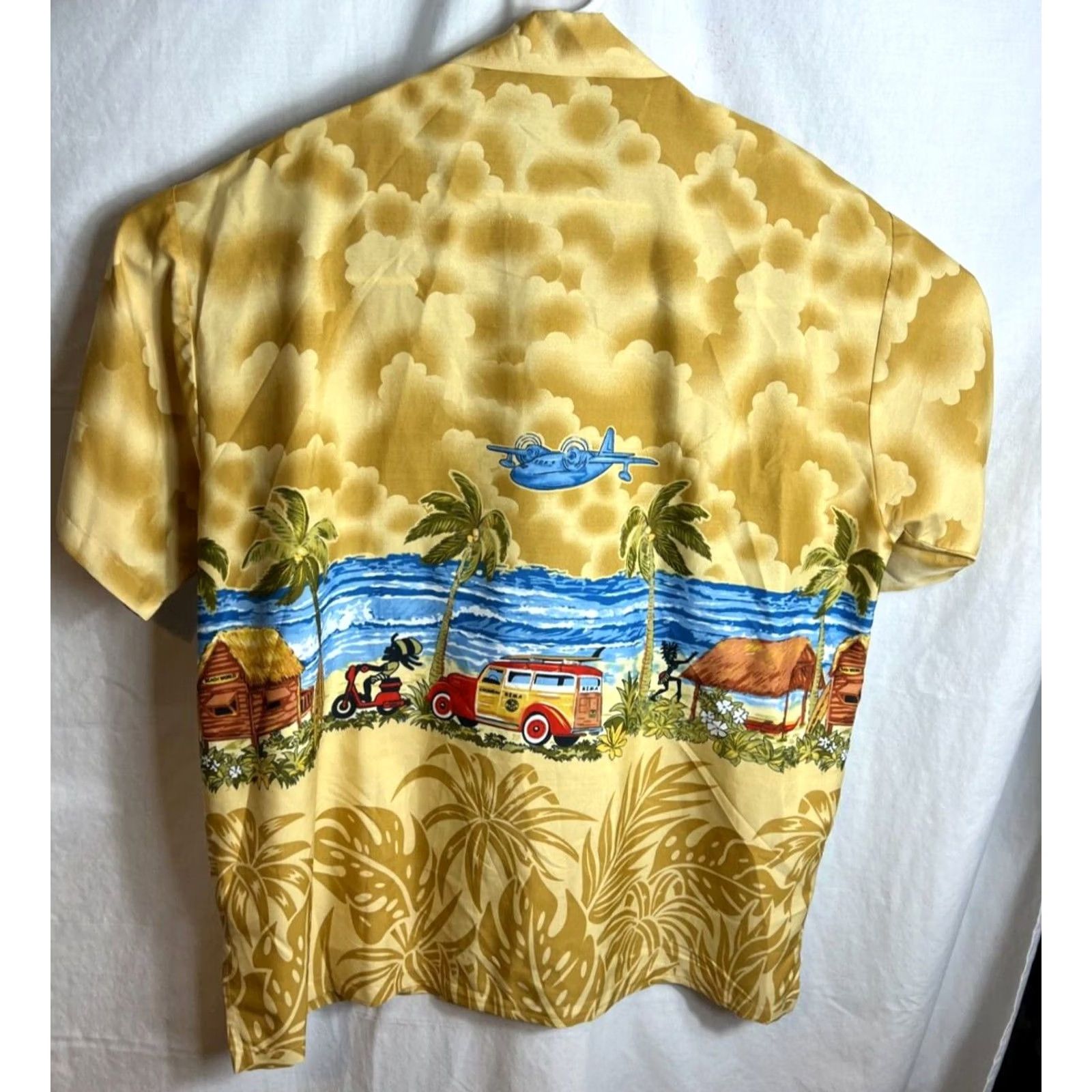 Erima VINTAGE Rima Hawaiian Shirt Men XL Woody Surfing Palm Tree Tiki Caribbean Beach Wear S/S Size US XL / EU 56 / 4 - 6 Thumbnail