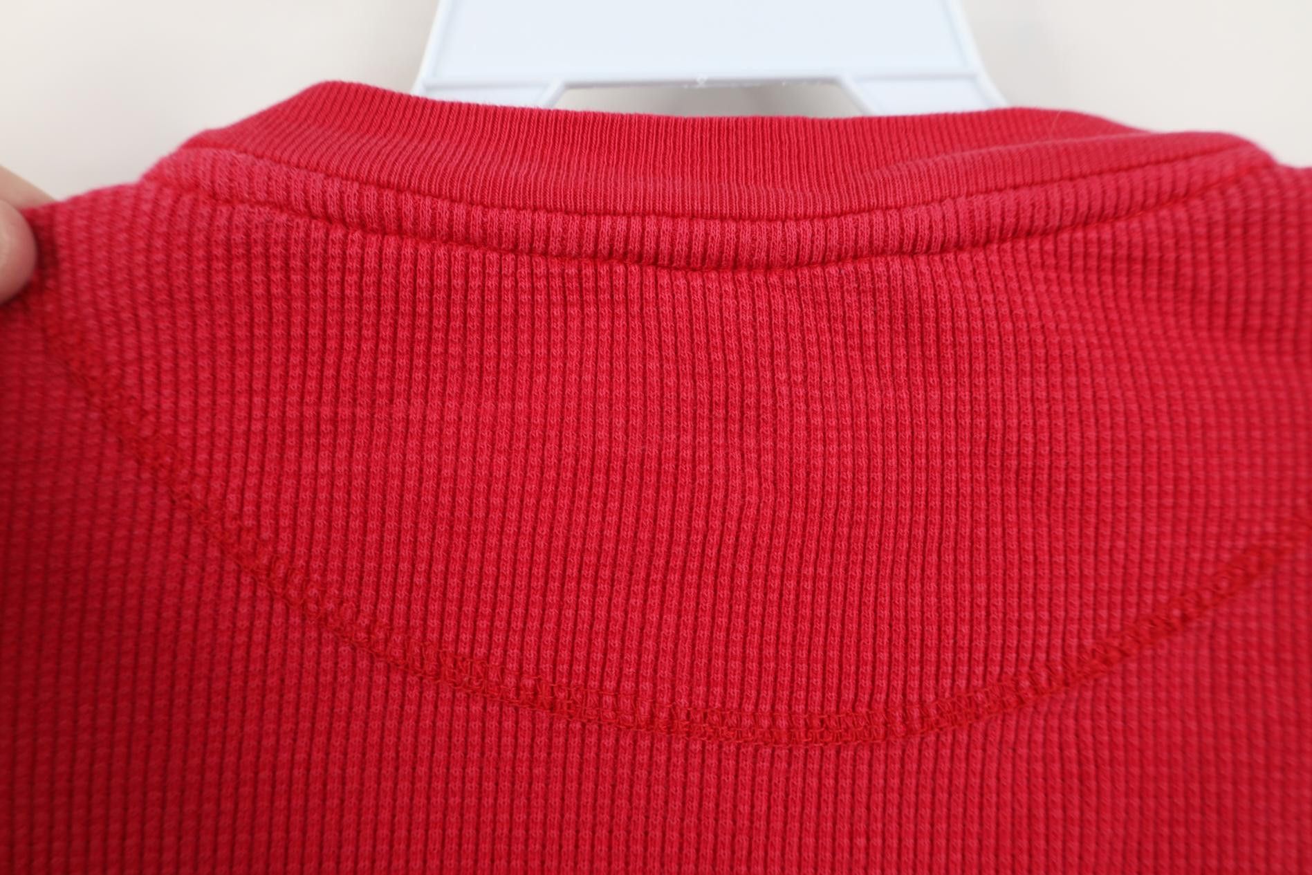 Vintage Vintage 90s Y2K Knit Ohio State University T-Shirt Red Size US XXL / EU 58 / 5 - 13 Thumbnail