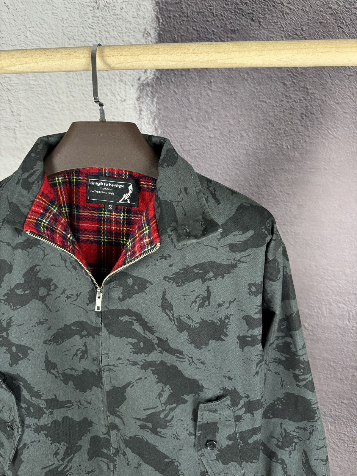 Knightsbridge Knightsbridge Heavy England Style Bomber Jacket Tartan Lined Size US S / EU 44-46 / 1 - 4 Thumbnail