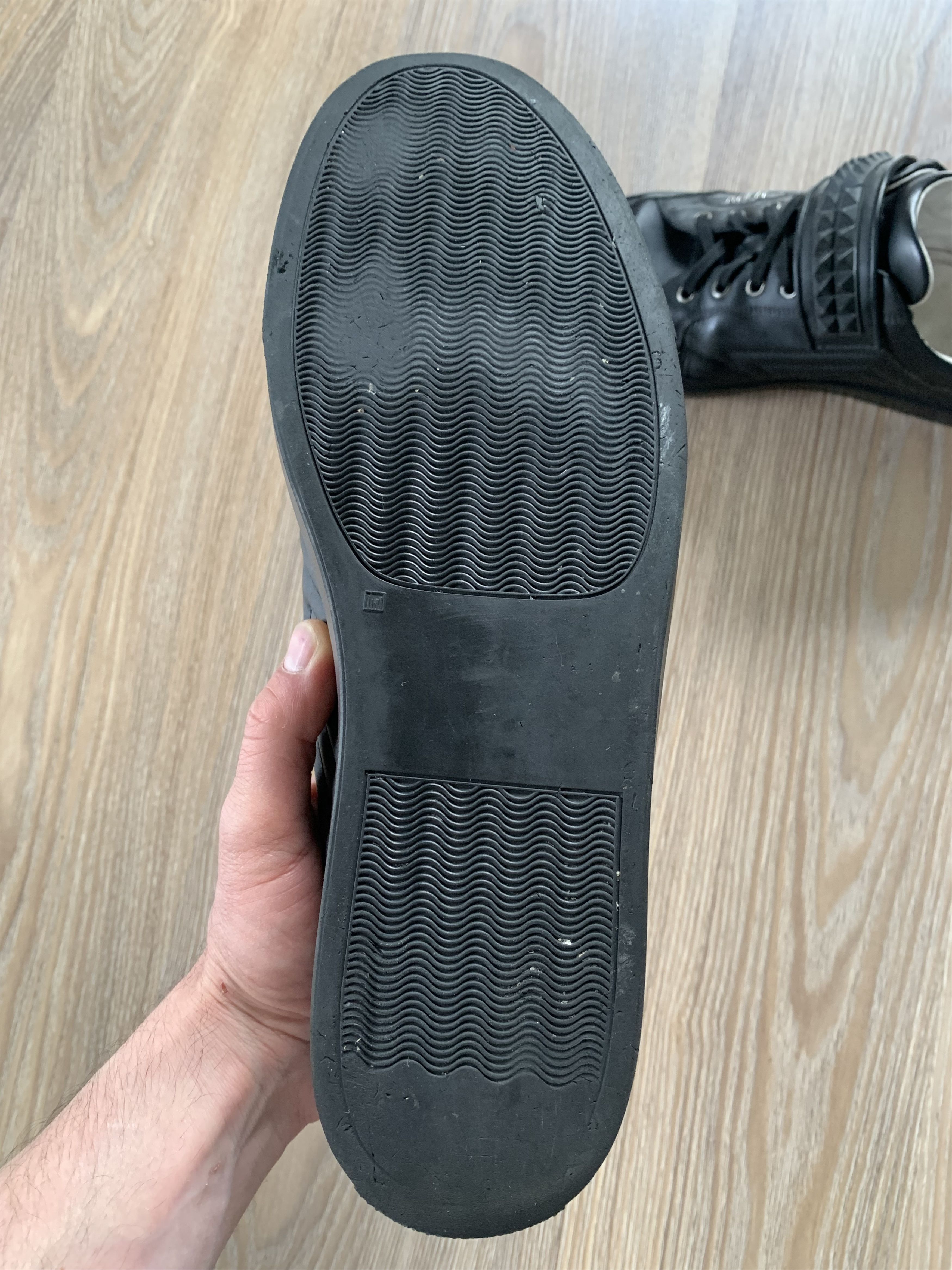 Philipp Plein Philipp Plein Mens Black Leather Low Top Sneakers Size US 11 / EU 44 - 7 Thumbnail