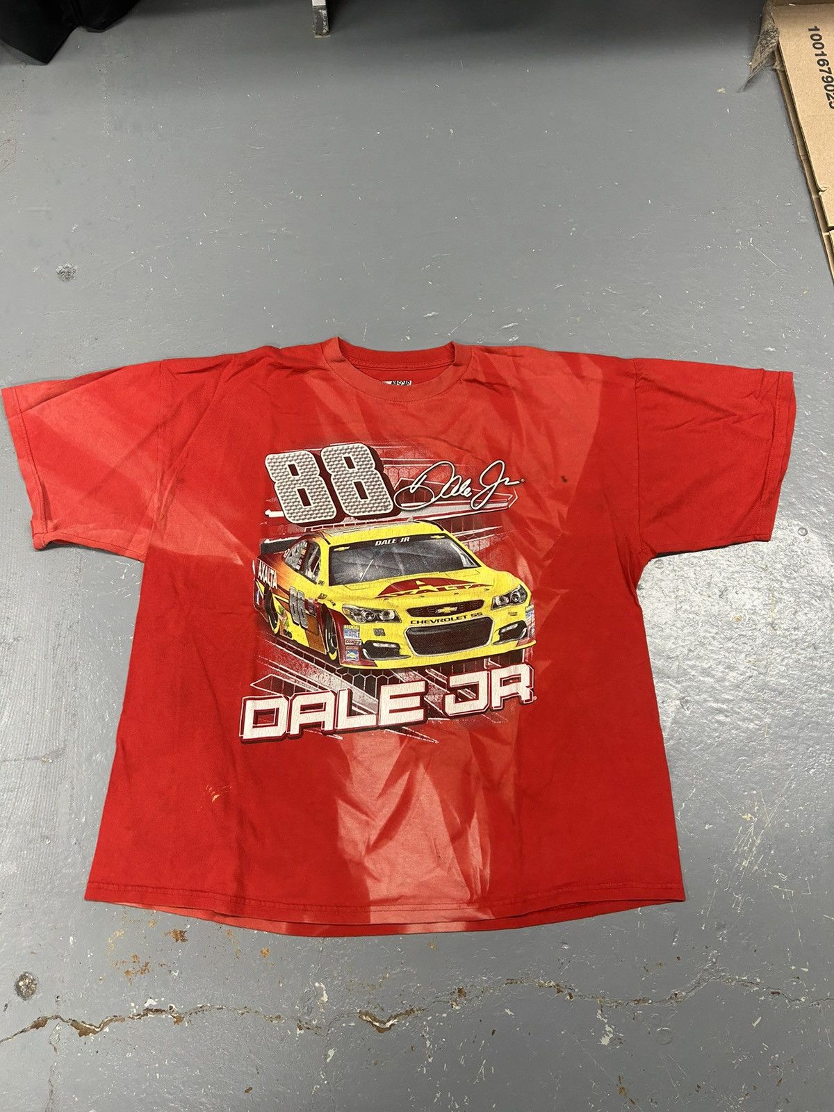 NASCAR × Vintage Crazy Vintage Y2K Essential Faded Nascar Red Tee Shirt Size US XL / EU 56 / 4 - 1 Thumbnail