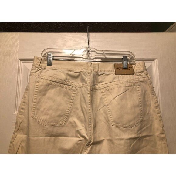 Ralph Lauren ralph lauren women's beige cotton shorts size: 16 Size 38" / US 16 / IT 52 - 4 Thumbnail