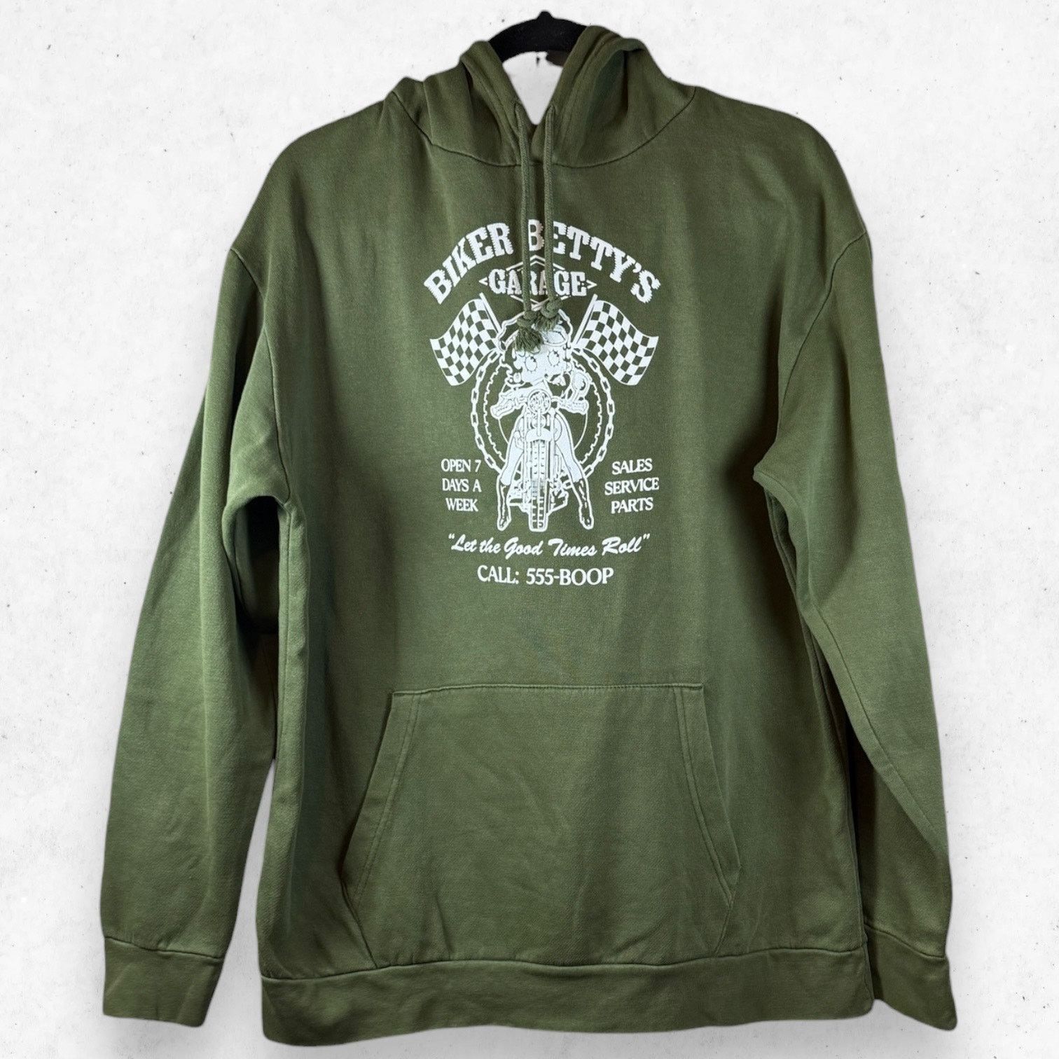 Other Fleischer Green Hoddie Men's L "Biker Betty's Garage" Size US L / EU 52-54 / 3 - 1 Thumbnail