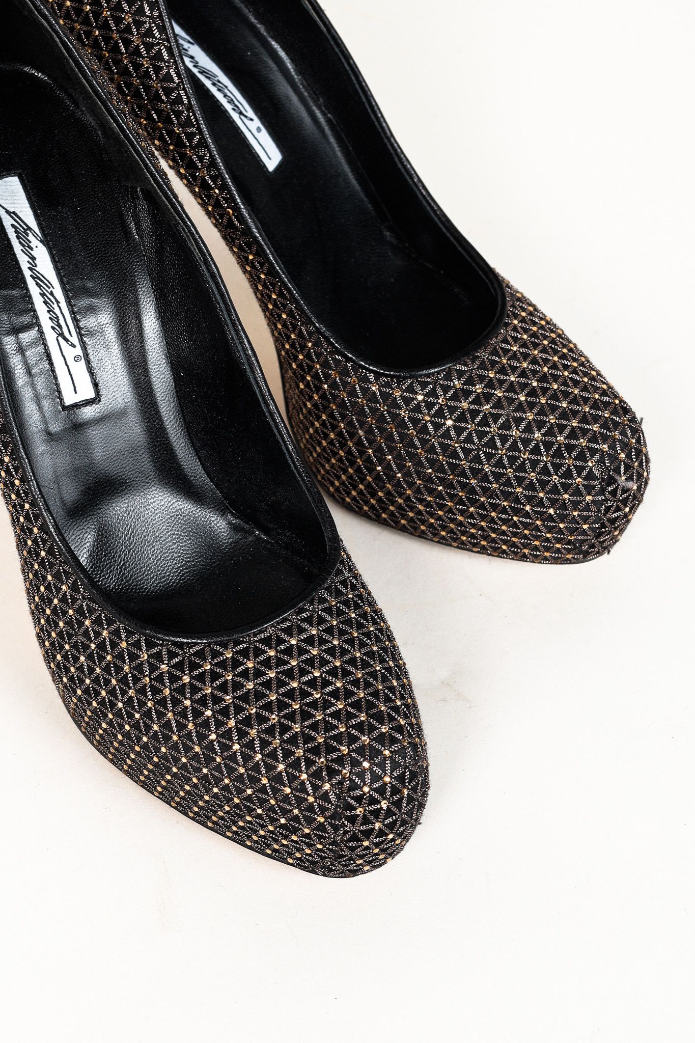 Brian Atwood Brian Atwood Maniac Black Rhinestone Platform Pumps Size US 9.5 / IT 39.5 - 6 Thumbnail