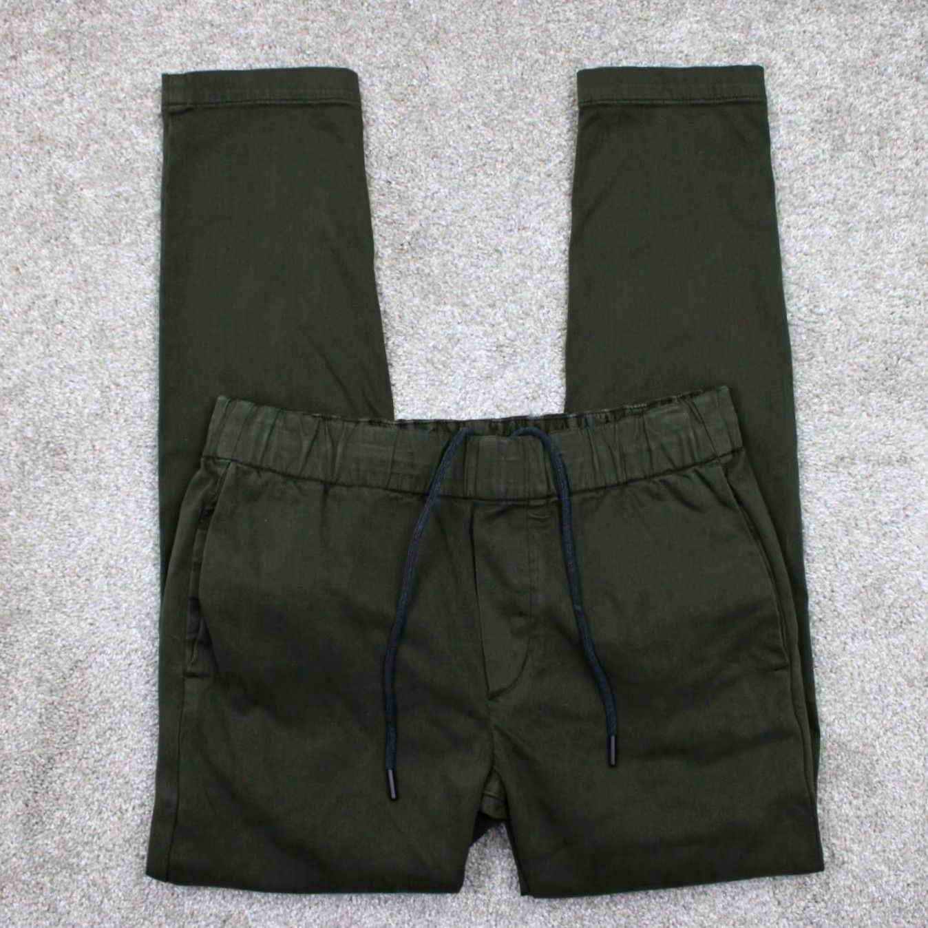 J Brand J Brand Joggers Pants Mens XS Green Drawstring 28" Inseam Stretch Knit Regular Straight 5-Pocket Solid Vintage: No Size US 27 - 2 Thumbnail