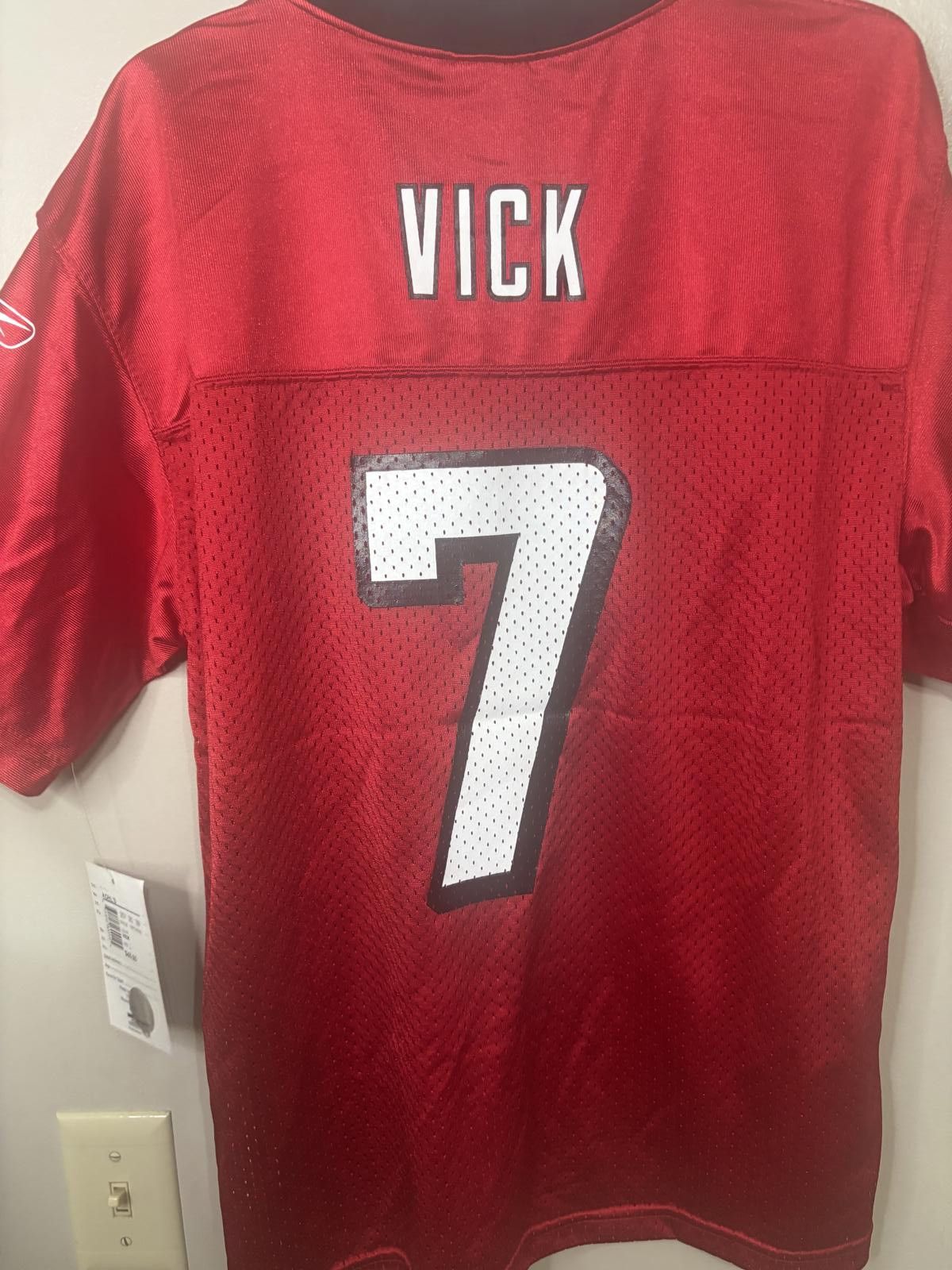 Reebok Michael Vick Atlanta Falcons Jersey - Red - Size L Youth Size US L / EU 52-54 / 3 - 2 Thumbnail