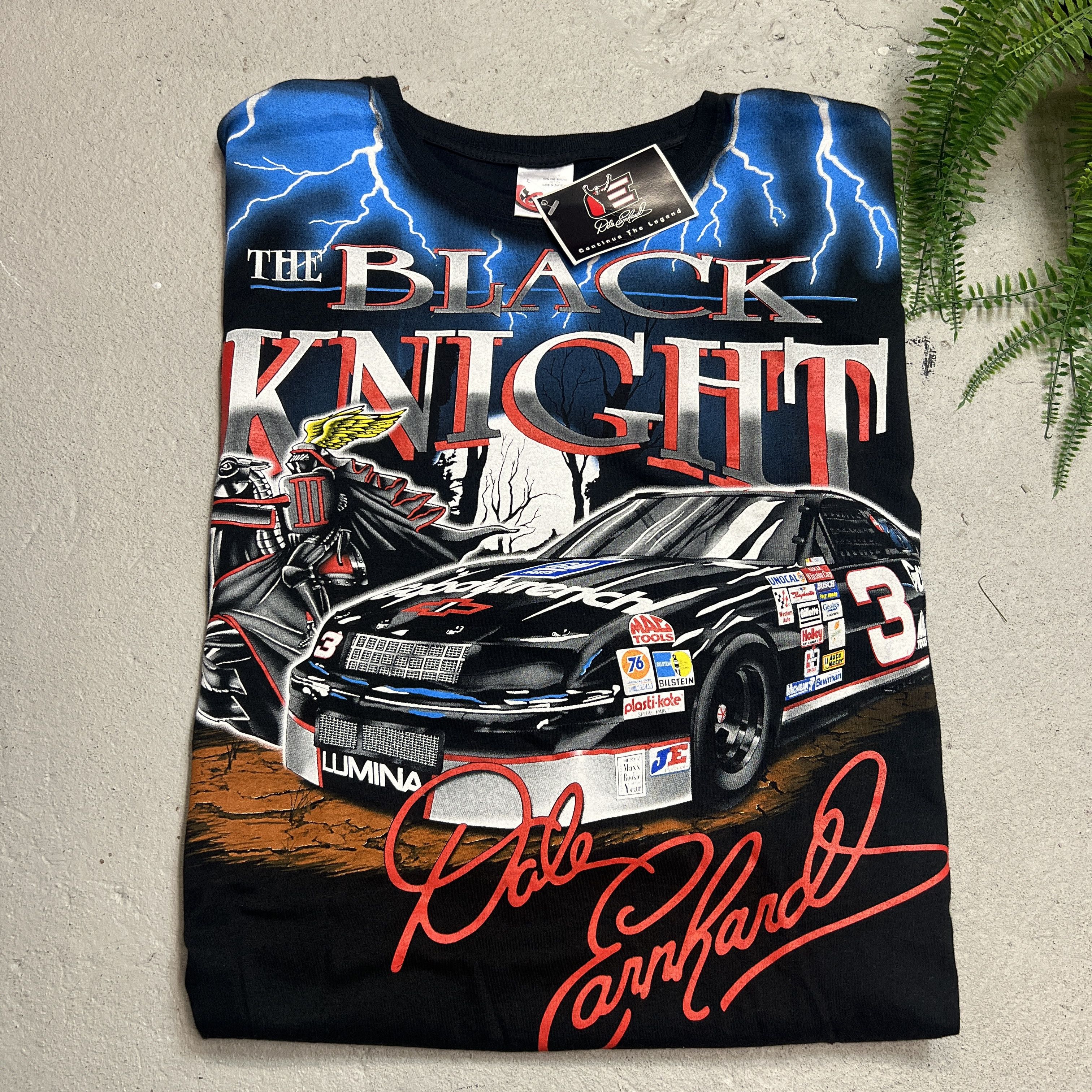 Chase Authentics × Vintage Chase Nascar Racing 90s The Black Knight Dale Earnhardt Tee Size US L / EU 52-54 / 3 - 1 Thumbnail