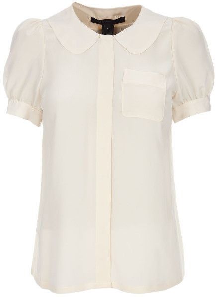 Marc by Marc Jacobs Marc by Marc Jacobs 100% Silk Peter Pan Collar Blouse Cream Size S / US 4 / IT 40 - 1 Thumbnail