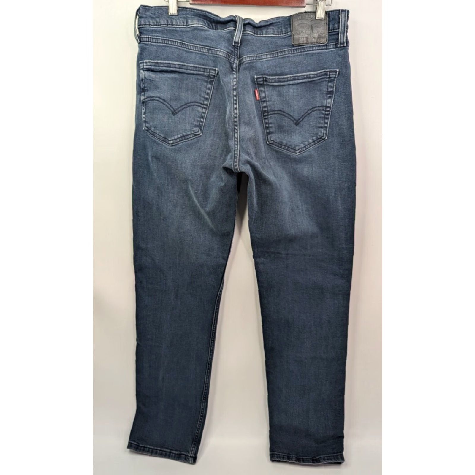 Levi's Levi's 514 Jeans Men Slim Straight 34x34 Mid Blue Denim Cotton Stretch Size US 34 / EU 50 - 3 Thumbnail