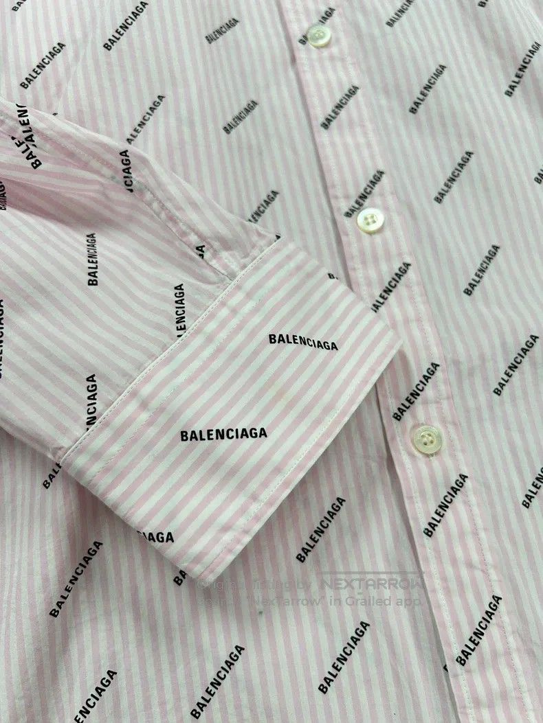 Balenciaga Balenciaga Pink logo lettering print shirt Size XS / US 0-2 / IT 36-38 - 4 Thumbnail