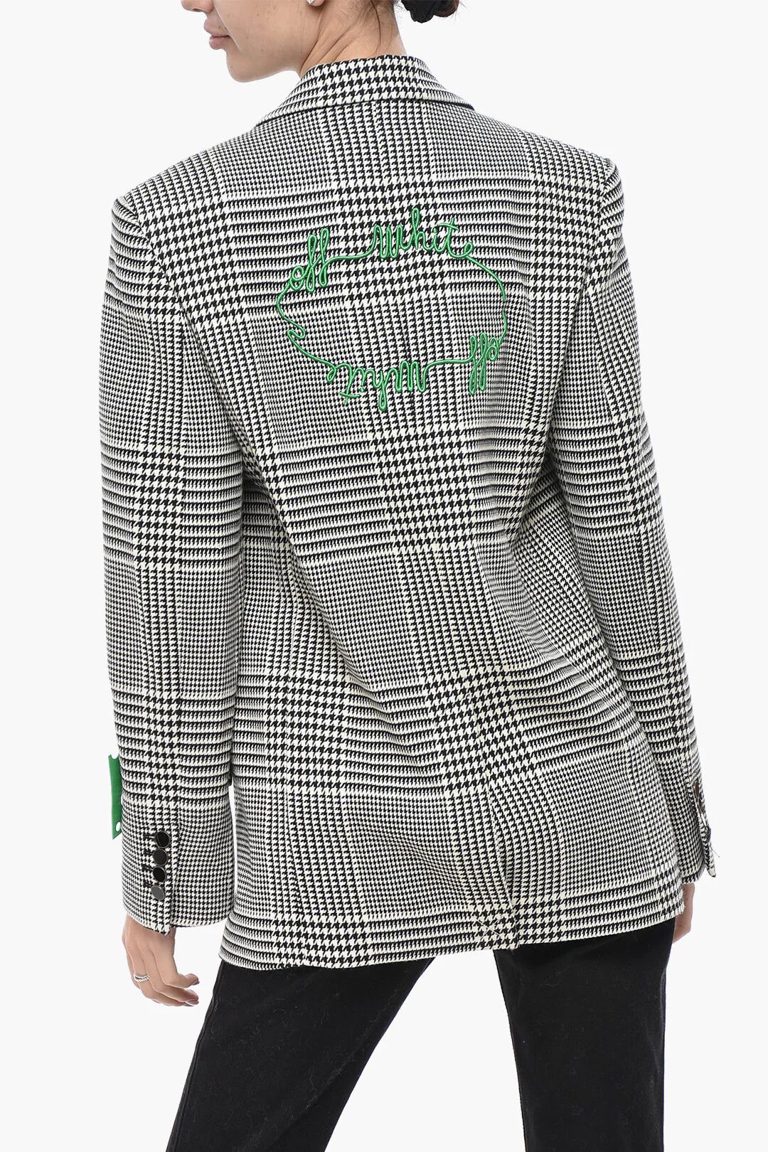 Off-White og1mm0426 Formal Blazer in White & Black Size S / US 4 / IT 40 - 2 Thumbnail