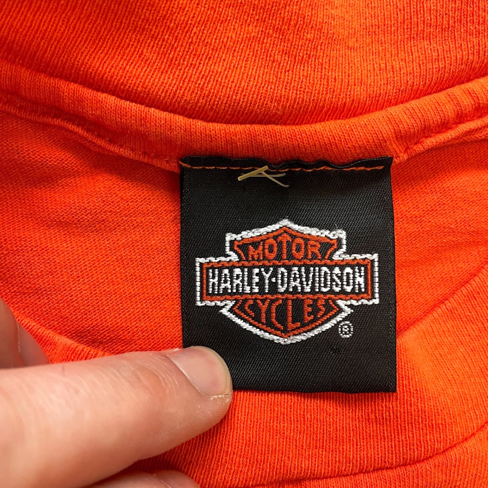Harley Davidson Harley-Davidson Shirt Adult XL 46-48 Orange Crew Neck Tee Men Biker Hanes Beefy-T Size US XL / EU 56 / 4 - 6 Thumbnail