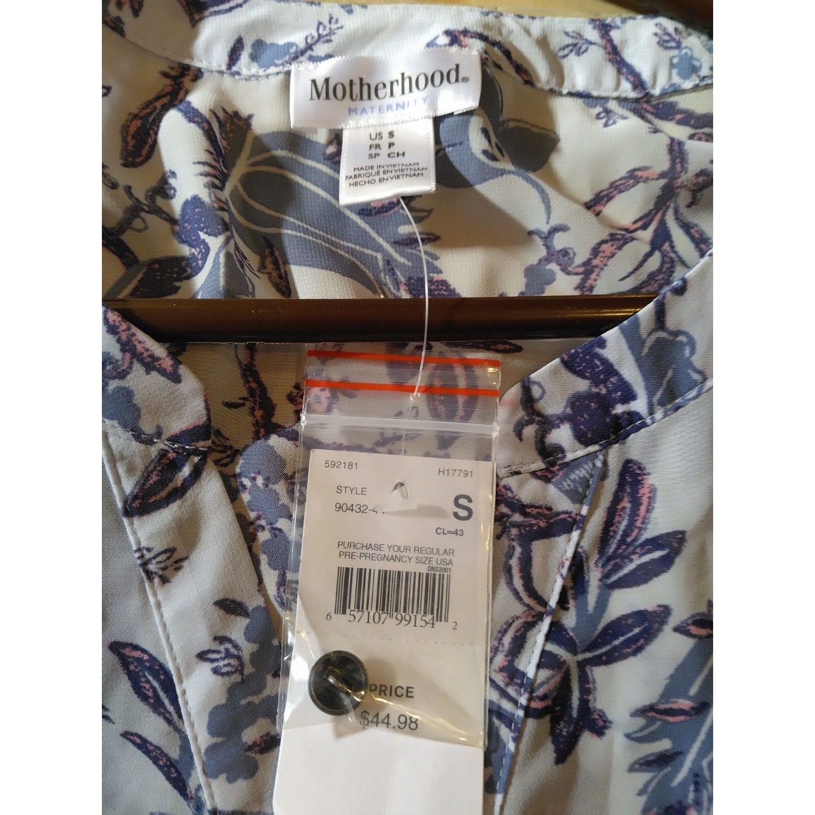 The Unbranded Brand Motherhood Maternity Floral Lavender Grey Camisole Blouse SM Size S / US 4 / IT 40 - 2 Thumbnail
