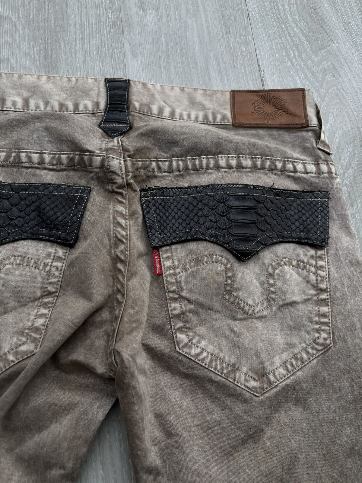 Japanese Brand TORNADO MART real phyton flare pants Size US 30 / EU 46 - 6 Thumbnail