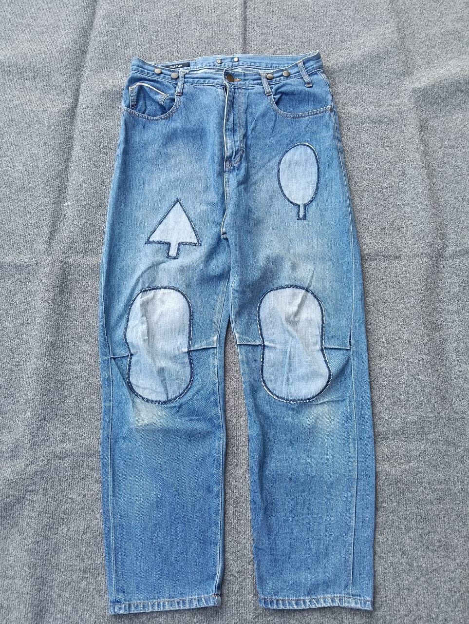 Ne-Net Né-net Selvedge by issey miyake Graphic Patch Denim Jeans Size US 31 - 1 Thumbnail