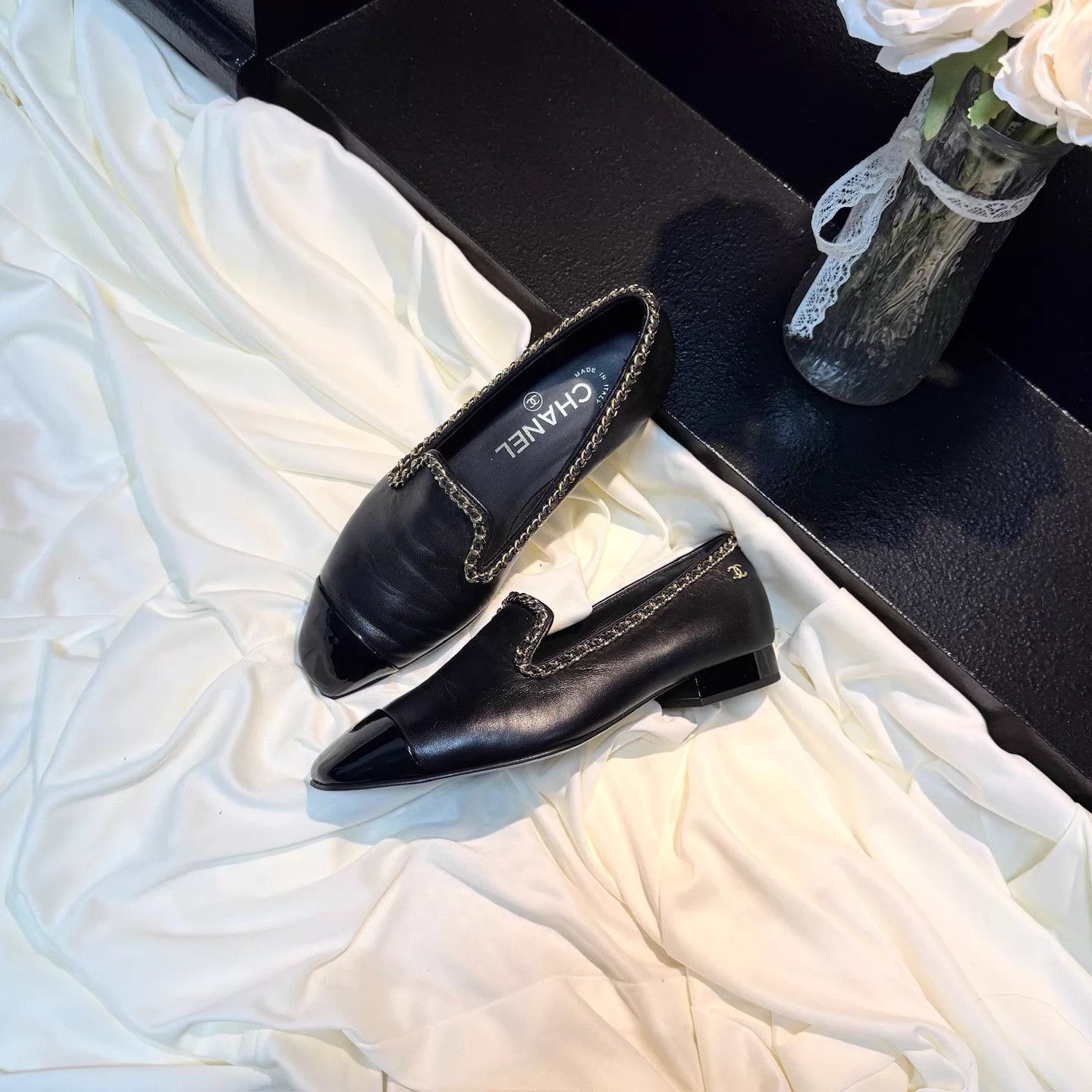 Chanel CHANEL Black & Gold Double C Loafer 99 New EU35.5 Size US 5 / IT 35 - 1 Thumbnail
