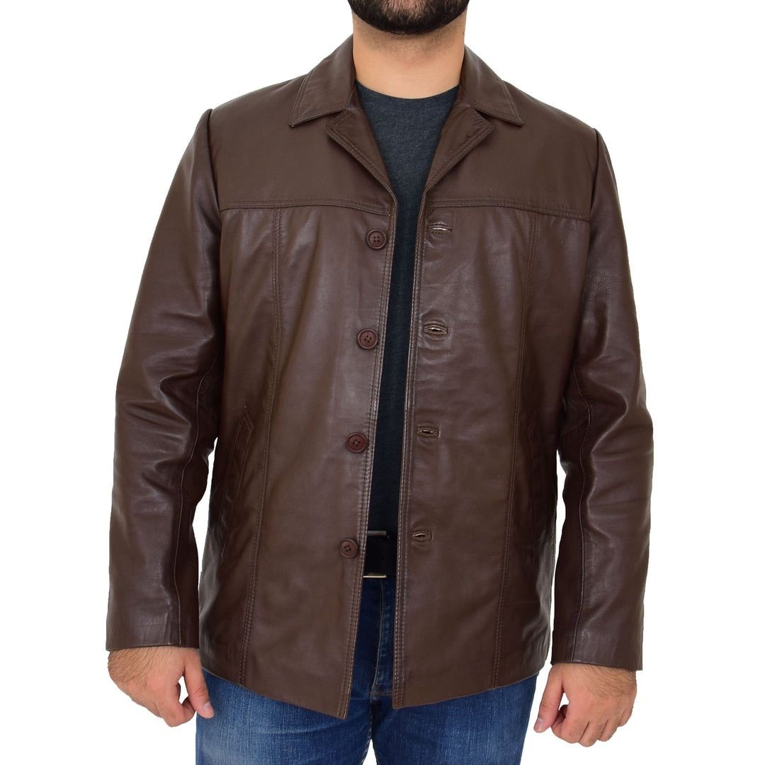 Japanese Brand Vintage Bay Leaf Sheepskin Leather Coat/Jacket Size US L / EU 52-54 / 3 - 3 Thumbnail